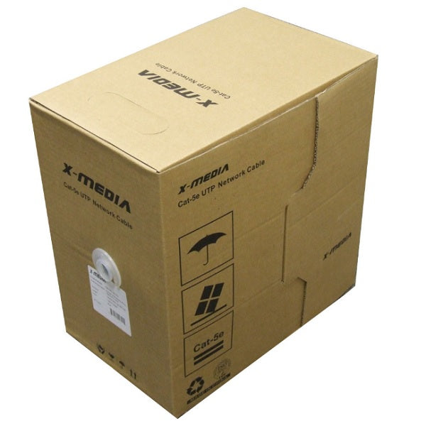 Bobina UTP X-Media XM-C6-1000-GY Cat. 6 305 metros 4-pares 24AWG color gris