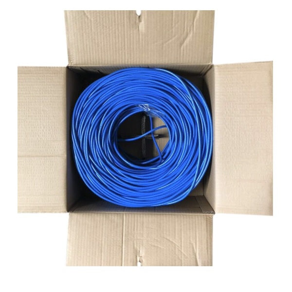 Bobina UTP X-Media XM-C6BC-1KBU Cat6 de 305 Mts 24AWG de Cobre Color Azul EIA/TIA ETL Verified