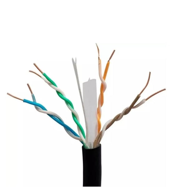 Bobina UTP X-Media XM-C6OD-1KBK Cat. 6 305 metros para exterior 24AWG CCA color negro