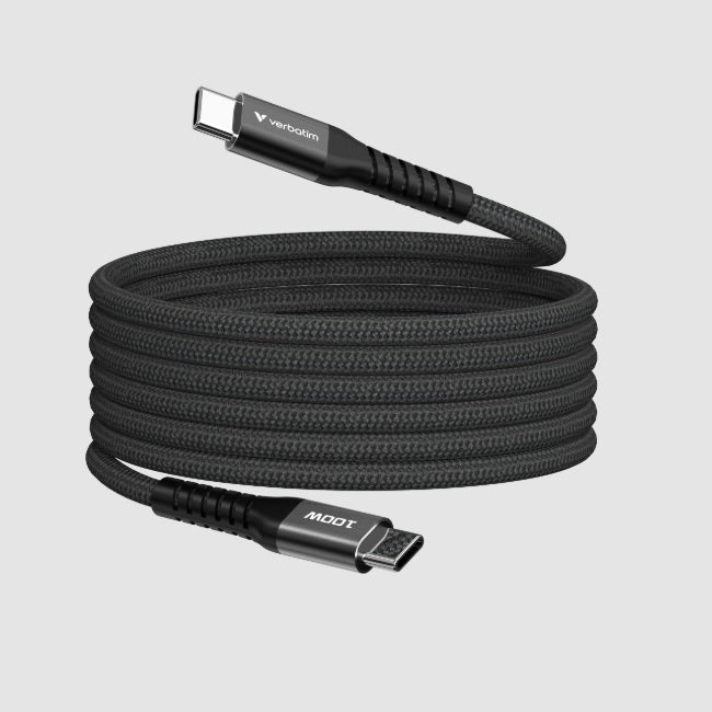 Cable de magnetico Verbatim carga USB-C 100W modelo VB31863 color Negro de 120 cm