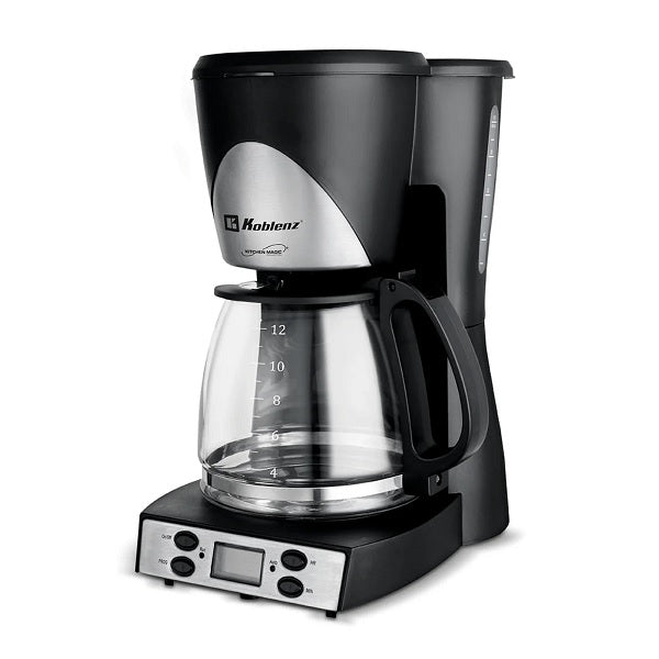 Cafetera Koblenz CKM-212 PIN programable capacidad 12 tazas (1.5 L) filtro permanente lavable función anti-goteo base para mantener caliente