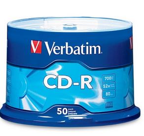 Torre 50 CD-R Verbatim 52x80MIN 700MB modelo VB94691