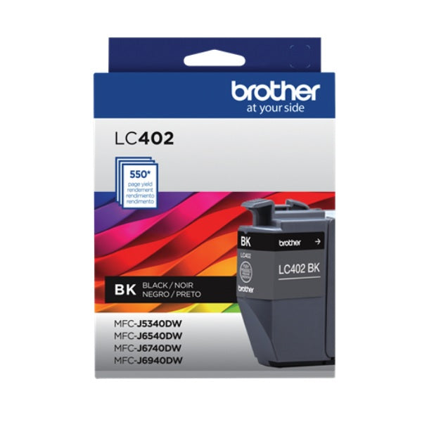 TINTA BROTHER LC402BK NEGRA MFC-J5340DW / MFC-J6540DW / MFC-J6940DW (550 PAG)