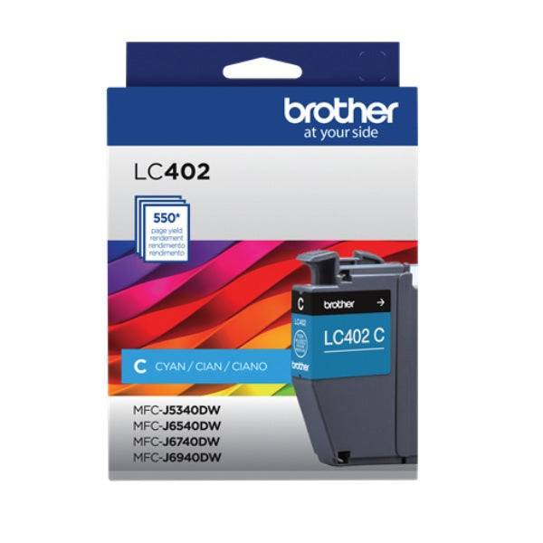 TINTA BROTHER LC402C CIAN MFC-J5340DW / MFC-J6540DW / MFC-J6940DW (550 PAG)