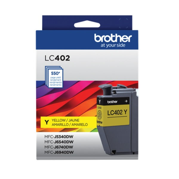 TINTA BROTHER LC402Y AMARILLO MFC-J5340DW / MFC-J6540DW / MFC-J6940DW (550 PAG)