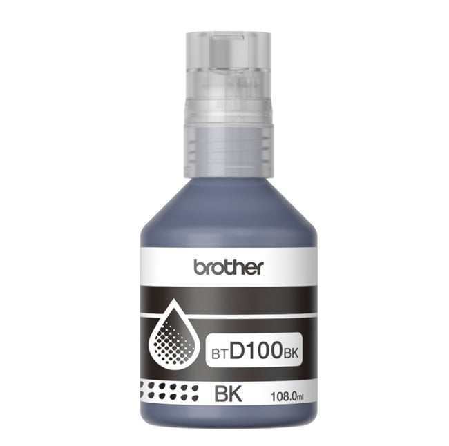 Tinta Brother BTD100BK negro bote para Inkbenefit tank T230 T530DW T730DW T930DW (7 500 paginas)