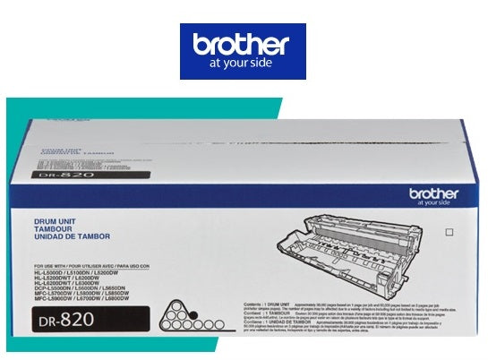 TAMBOR BROTHER DR820 NEGRO PARA HL-L5100DN / DCP-L5650DN (30 000 PAG)