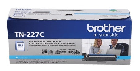 TONER BROTHER TN227C CIAN GENUINE ALTO RENDIMIENTO (2 300 PAG)HL-L3210CW HL-L3230CDW HL-L3270CDW HL-L3290CDW MFC-L3710CW MFC-L3750CDW MFC-L3770CDW