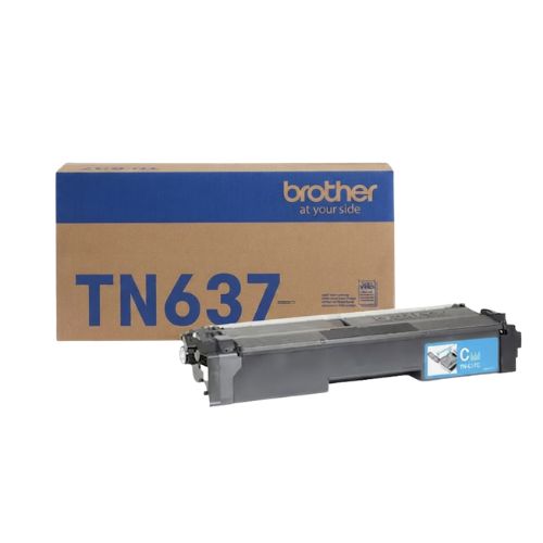 Toner Brother TN637C cian para HLL8570CDW / MFCL8730CDW / MFCL8970CDW (10 000 paginas)