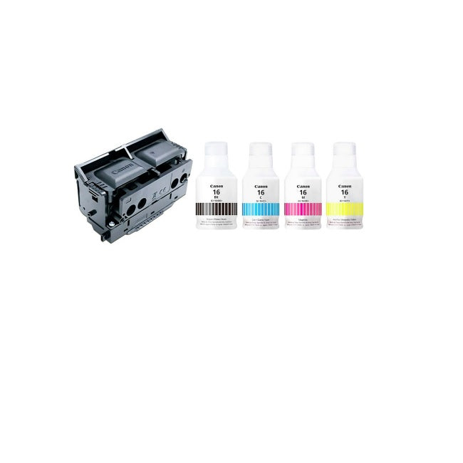 kit Cabezal Canon 4659C005AA PH-S mas tintas Gi-16 BK / C / Y / M para GX7010 GX6010 GX5010 GX4010 GX3010