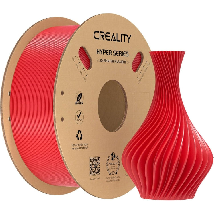 Bobina de filamento Creality CN-5167 Hyper Pla RFID 1.75mm 1kg rojo