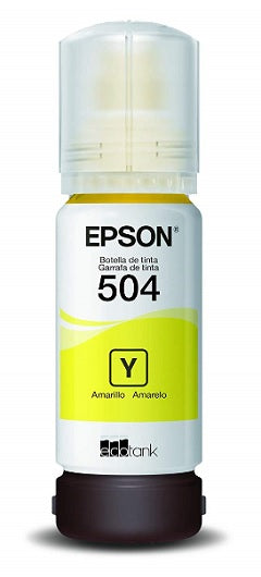 Tinta Epson 504 T504420-AL amarillo bote 70ml L4150/L4160/L6161/L6171/L6191 6,000 paginas