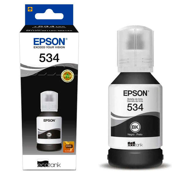 Tinta Epson 534 T534120-AL negro bote 120ml M1100, M1120, M1180, M2120, M2140, M2170, M3170, M3180 6,000 paginas