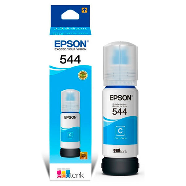 Tinta Epson 544 T544220-AL cian bote L3110/L3150/L1110/L5190 7,500 paginas