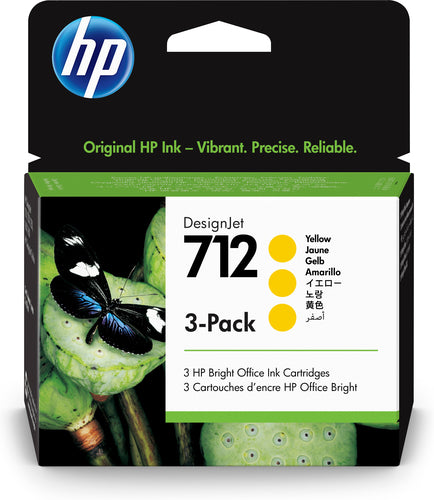 Tinta HP LF 712 3ED79A amarillo Designjet T210 / T230 29ml (3-PACK)