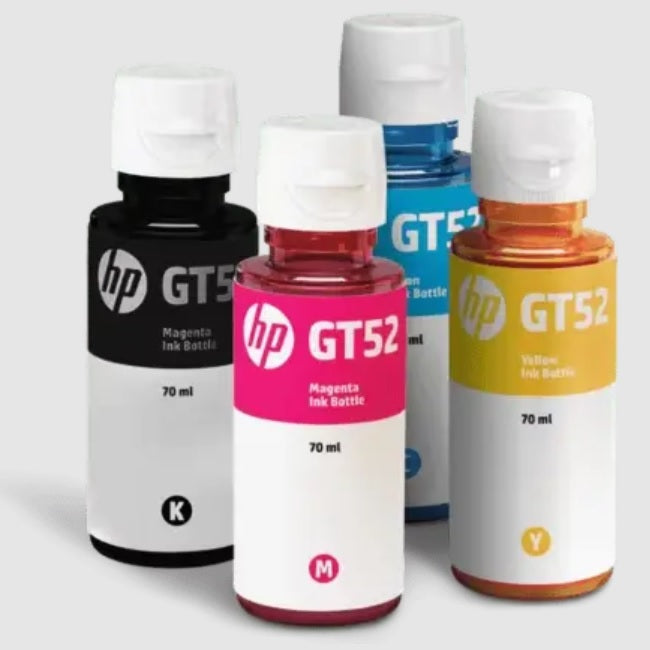 Tinta hp bote GT53/GT52 9F3N4AL pack 4 colores negro cian amarillo magenta