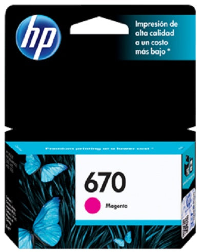 TINTA HP 670 CZ115AL MAGENTA DESKJET 3525/4615/4625/5525 (300 PAG)