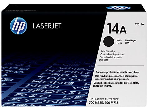 TONER HP 14A CF214A NEGRO LASER M725zMFP/M712dn/M712xh (10 000 PAG)