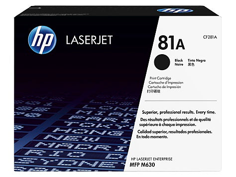 TONER HP 81A CF281A NEGRO LASERJET PRO M630z/M630f/M630h (10 500 PAG)