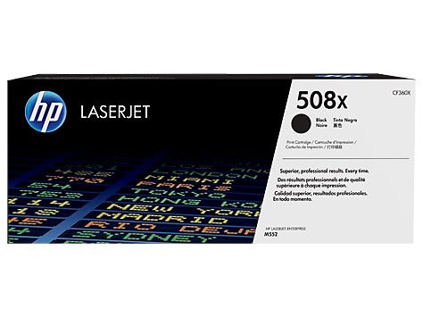 TONER HP 508X CF360X NEGRO LASERJET M553dn/M577dn ALTO RENDIMIENTO (12 500 PAG)
