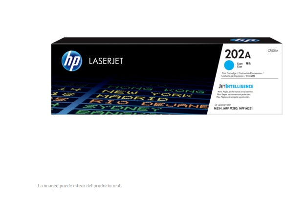 TONER HP 202A CF501A CYAN LASERJET PRO M254dw/M281fdw (1 300 PAG)