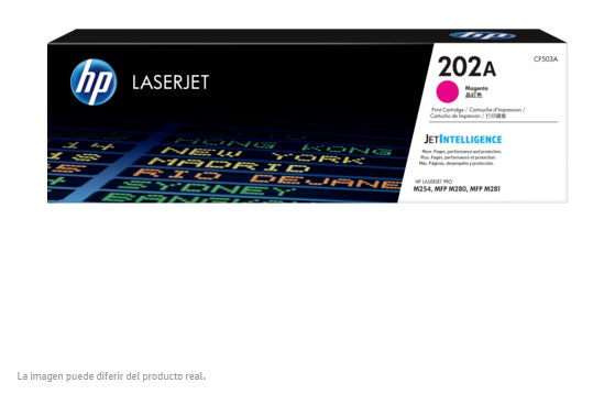 TONER HP 202A CF503A MAGENTA LASERJET PRO M254dw/M281fdw (1 300 PAG)