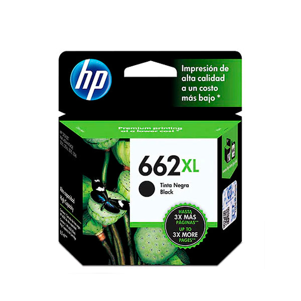 TINTA HP 662 XL CZ105AL NEGRO DESKJET 1015/1515/2515/3515/3545/4645/2545/2645 ALTO RENDENDIMIENTO (330 PAG)