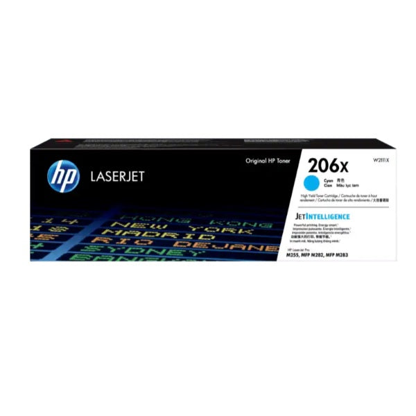 TONER HP 206X W2111X CYAN LASERJET PRO M255DW/ M283FDW (2450 PAG)