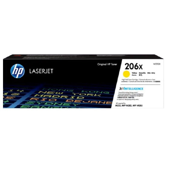 TONER HP 206X W2112X AMARILLO LASERJET PRO M255DW/ M283FDW (2450 PAG)