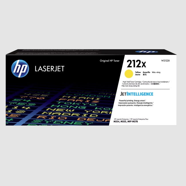 Toner HP 212X W2122X amarillo Laserjet M555 (10 000 paginas)