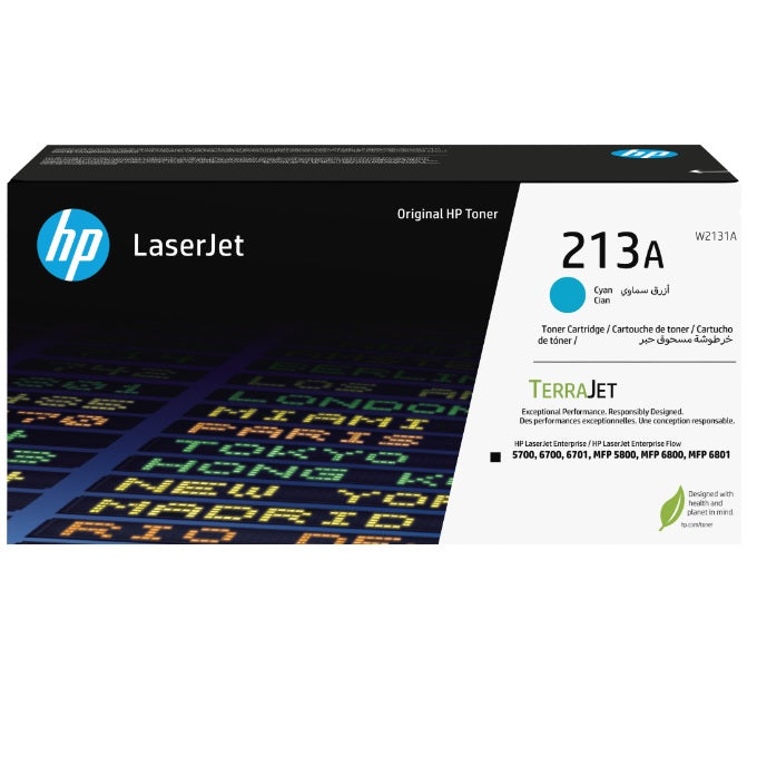 Tóner HP 213A W2131A Cian LaserJet Enterprise 5700DN / MFP 5800 (3 000 Páginas)