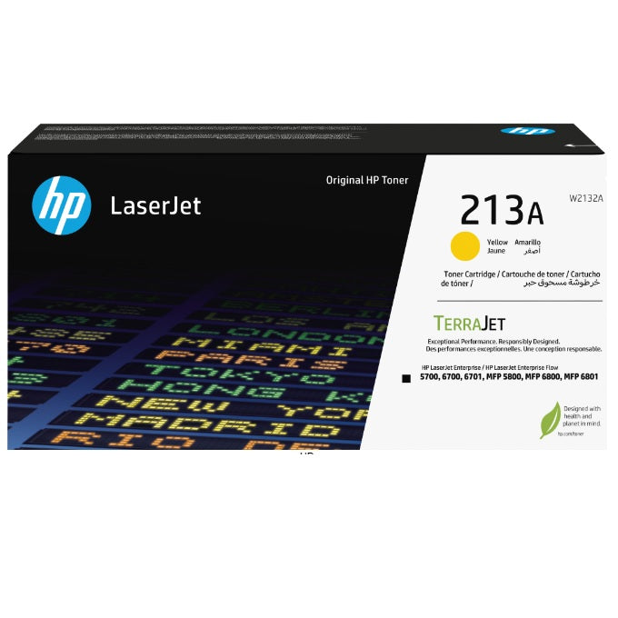 Toner HP 213A W2132A Amarillo LaserJet Enterprise 5700DN / MFP 5800 (3 000 Páginas)