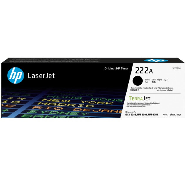 Toner HP 222A W2220A negro para Laserjet Pro MFP 3303 / MFP 3388 (1 300 paginas)