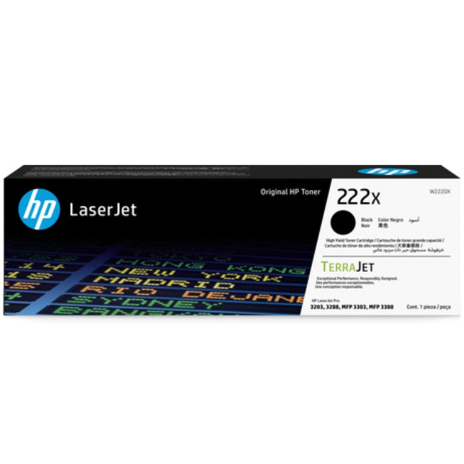 Toner HP 222X W2220X negro para Laserjet Pro MFP 3303 / MFP 3388 (3 200 paginas)