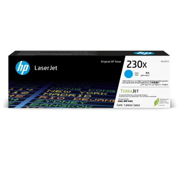 Toner HP 230X W2301X Cian LASERJET PRO 4203 / MFP 4303 (5 500 Paginas)