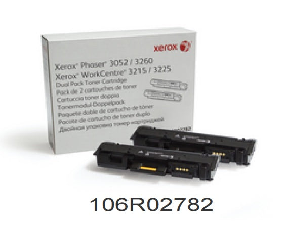TONER XEROX DUAL PACK 106R02782 NEGRO Phaser 3260/3052/WorkCentre3215/3225 (6 000 PAG)