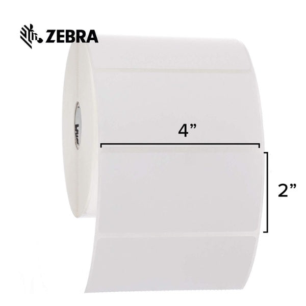 Etiqueta Zebra TT Transferencia Termica 4in X2in Z-Perform 2000T Centro 3in 1 Rollo 10000285