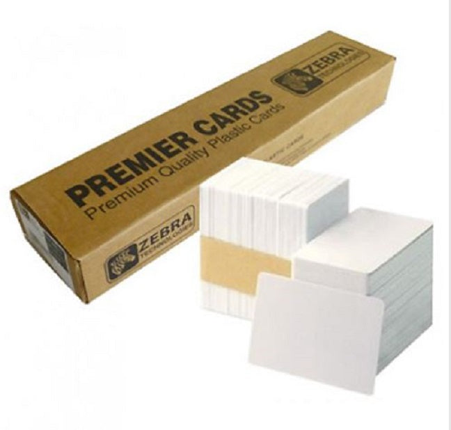 Kit de tarjetas pvc ZEBRA 30 Milesimas 500 Piezas 5 Paquetes de 100 Piezas Blanco 104523-111