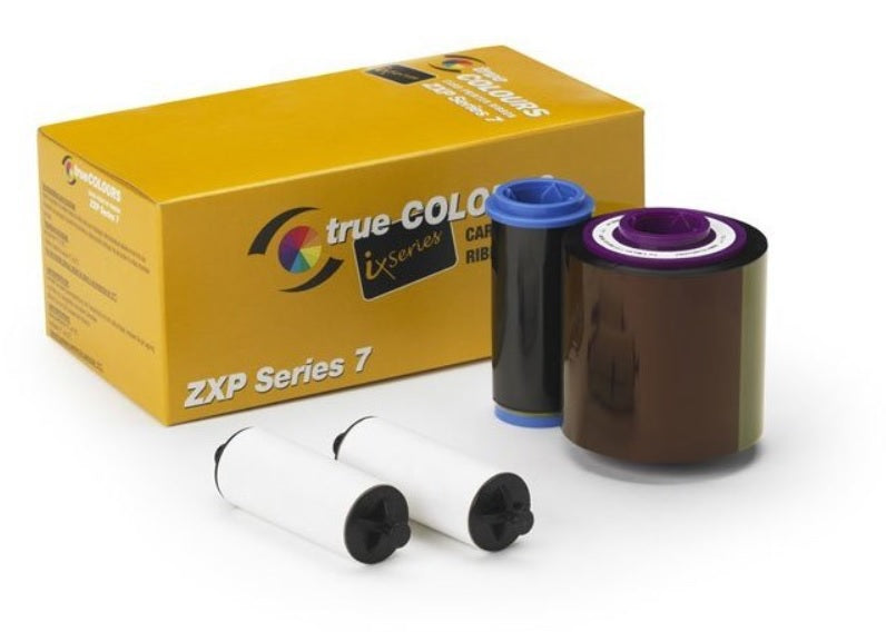 Cartucho de cinta Zebra Ribbon Color para ix series ZXP Serie 7 YMCKO 250 Imagenes 800077-740