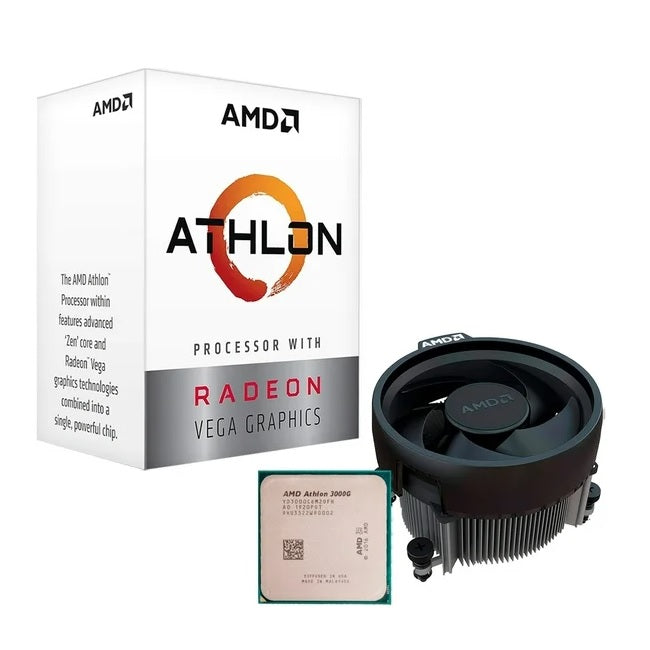 Procesador AMD Athlon 3000G con disipador y graficos socket AM4 2Core 3.5Ghz 35w