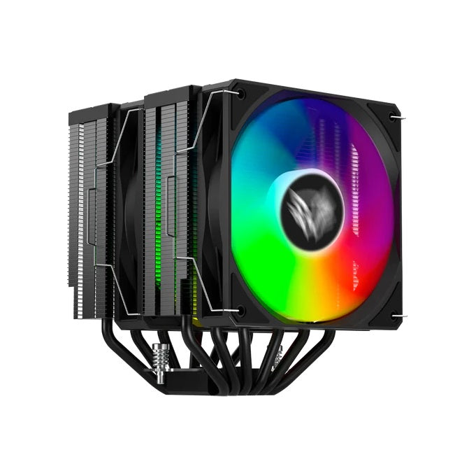Enfriamiento de Aire Balam Rush Nitrox NX70 negro 6 Tubos de calor de cobre + 2 Vent Silencioso de 120 mm ARGB Torre de Calor en Aluminio