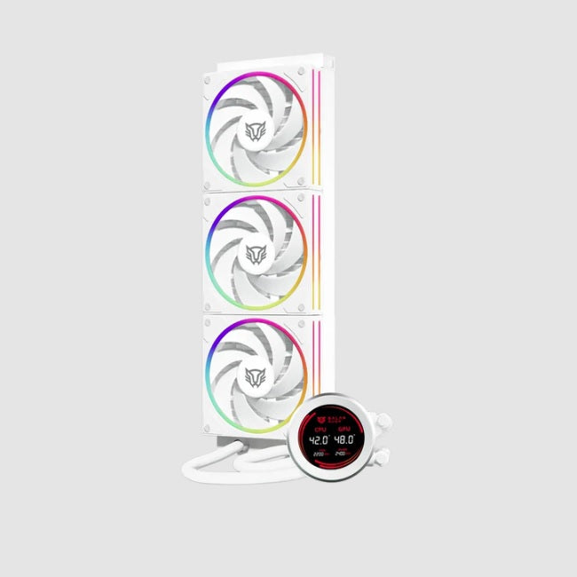Enfriamiento Líquido Balam Rush 360 Hydrox Expert HYX36 Blanco Display para monitoreo de temperatura RGB 3x Vent 120 mm TDP 300 W Legend