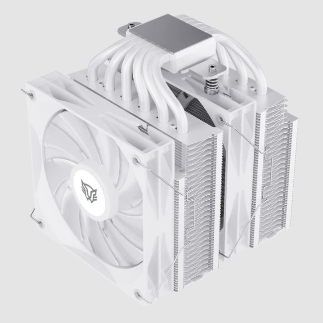 Enfriamiento de Aire Balam Rush Heliux Expert HEX90 Blanco Display para monitoreo de temperatura RGB 6 Pipas TDP 295 W Legend