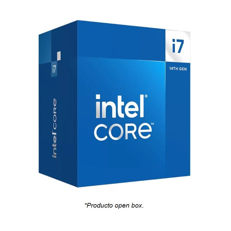 Procesador Intel Core i7-14700 con disipador y graficos abierto sin pasta termica LGA 1700 14a Gen 20Core 2.1Ghz 65w