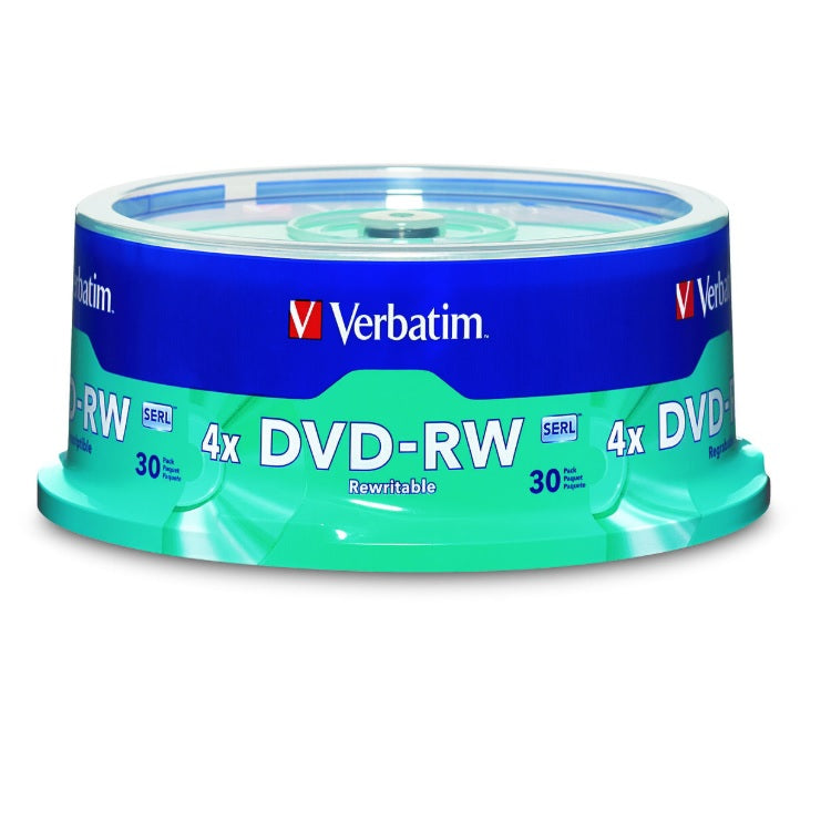 Discos Virgenes Verbatim para DVD DVD-RW 4x 4.7GB con 30 Piezas