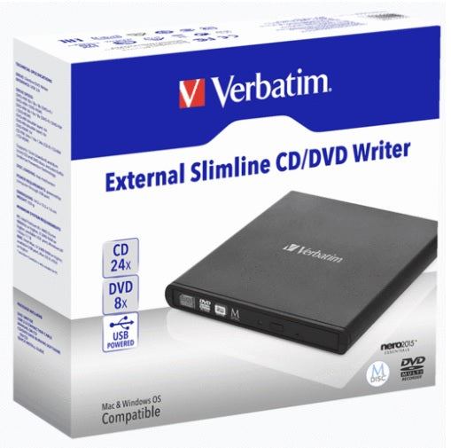 Unidad DVD-RW externo Verbatim slimline CD/DVD