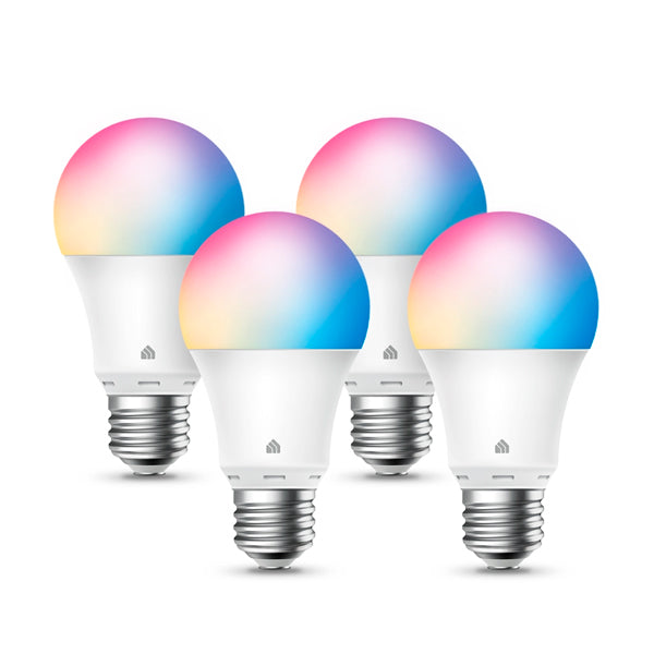Foco Smart LED TP-Link Kasa Smart KL125 (Kit 4 piezas) 9W 800 lm Wi-Fi 2.4GHz luz de colores ajustable/ regulable 2500K-6500K
