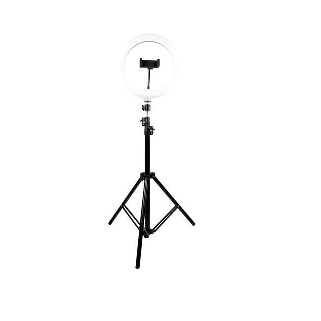 Aro de luz Perfect Choice led 10 con base expandible y tripié para Streaming Lumeria modelo PC-120407