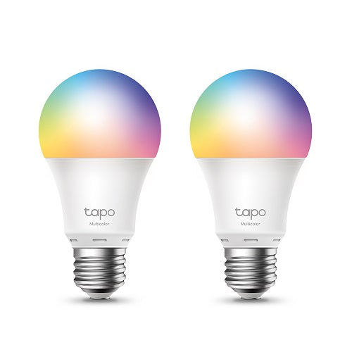 Kit (2 piezas) foco LED ahorrador inteligente TP-Link Tapo L530E Wi-Fi multicolor regulable y sintonizable 8.7W control de voz