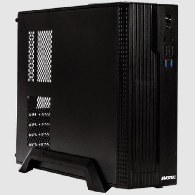 Gabinete Evotec modelo EV-1022 Midi-Tower ITX/Micro ATX USB 2.0 Fuente de 600W color Negro